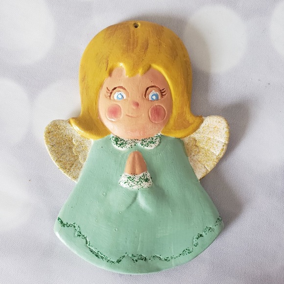 Vintage 1976 Duncan Hand Painted Angel Ornament - Picture 4 of 10